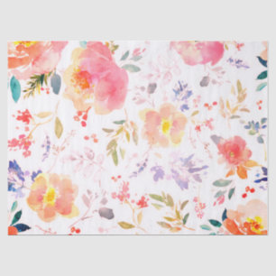 Papier Mousseline Peony floral rose Motif antique Mariage Tissu