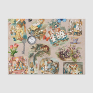 Papier Mousseline Pépinière Alice Colorée Classique Wonderland 1800