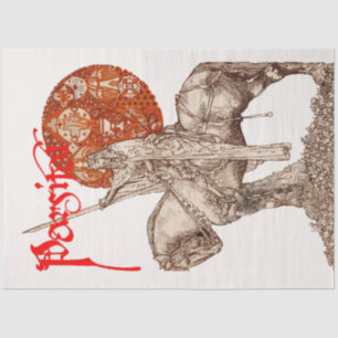 Papier Mousseline PERCEVAL LEGEND /QUEST DU SAINT-GRAIL Rouge Blanc