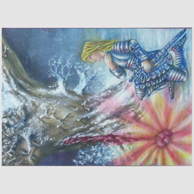 PAPIER MOUSSELINE PERCEVATION ET VISION DU SAINT-GRAIL (Recto)