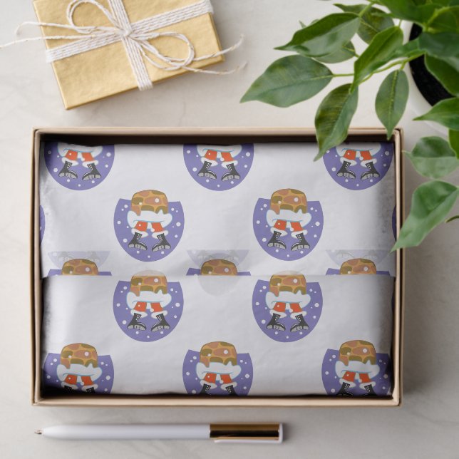 Papier Mousseline Père Noël À Chimney, Neige, Noël, Nouvel An (Cadeau)