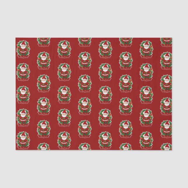 Papier Mousseline Père Noël à tannenzweigen (Recto)