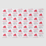 Papier Mousseline Père Noël Baby Christmas Winter Red Baby shower<br><div class="desc">Personnalisé Père Noël Baby,  motif baby shower,  rouge,  Noël,  Noël,  Noël,  papier de tissu d'hiver.</div>