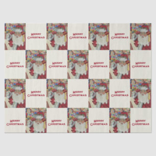 Papier Mousseline Père Noël Classique - Vérifier Deux Fois Blanc Vac