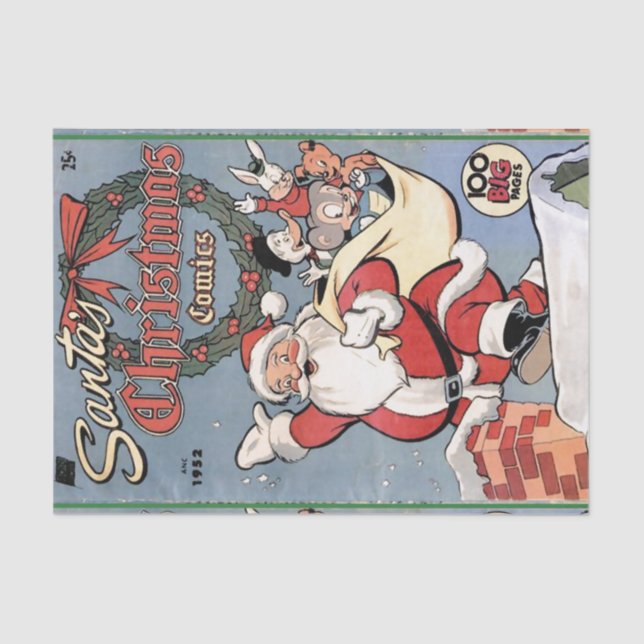 Papier Mousseline Père Noël Comics de Noël 1952 (Recto)