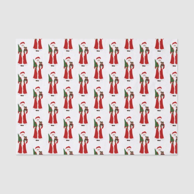 Papier Mousseline père Noël et ami (Recto)