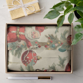 Papier Mousseline Père Noël kitch et décorations 
