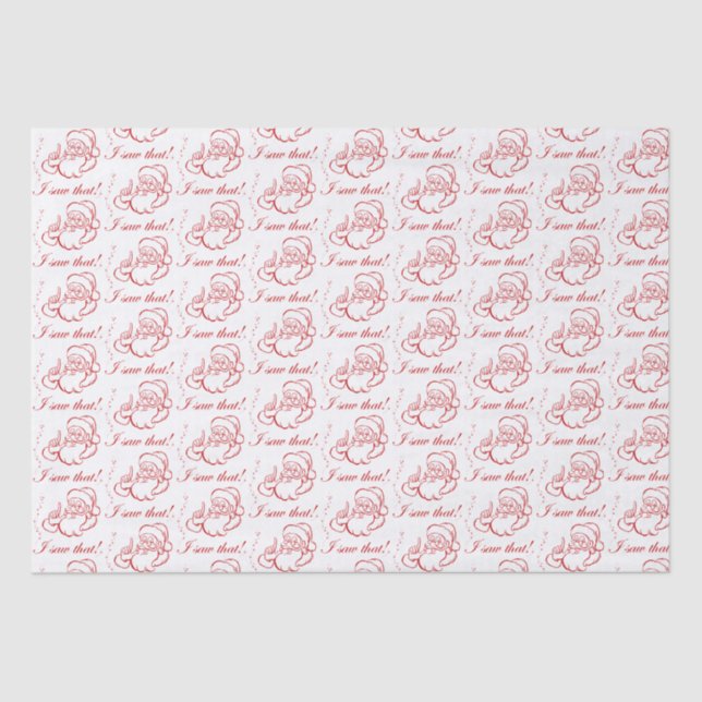 Papier Mousseline Père Noël L'A Vu ! (Recto)