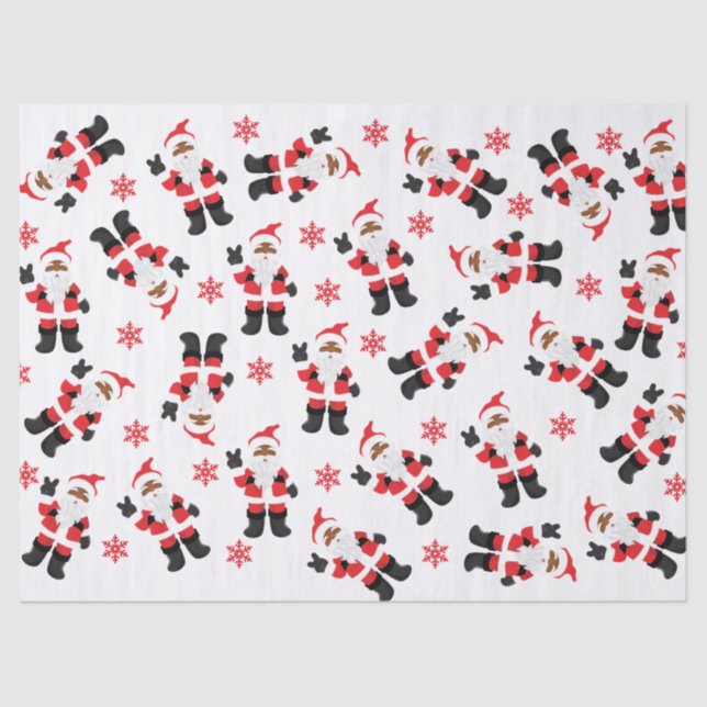 Papier Mousseline Père Noël noir (Recto)