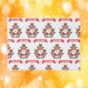 Papier Mousseline Père Noël Squad Noël Drôle Reindeer