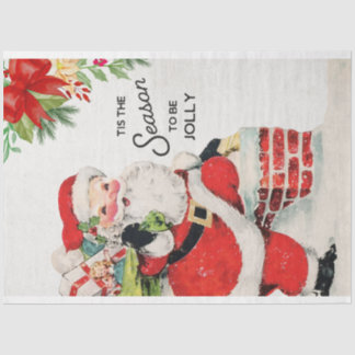 Papier Mousseline Père Noël vintage sur la page de découpage de Chim