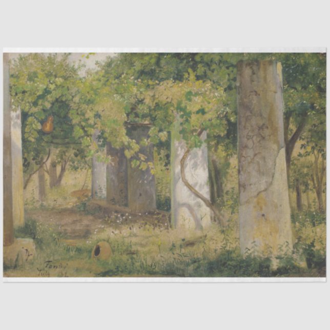 Papier Mousseline Pergola Avec Raisins À Vins (Paysage Vignoble) (Recto)