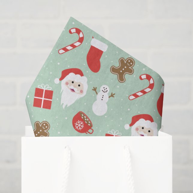 Papier Mousseline Période de Noël   (Sac cadeau)