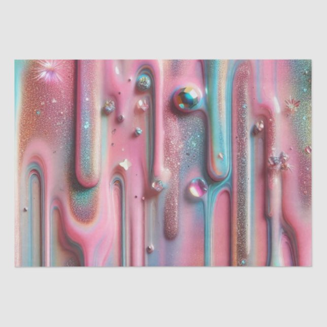 Papier Mousseline Perle holographique Luscious Drift (Recto)