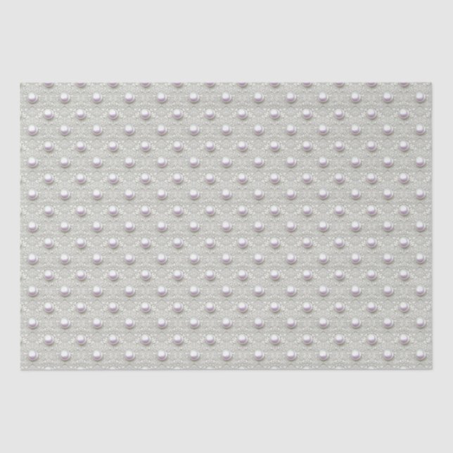 Papier Mousseline Perles & Dentelle (Recto)