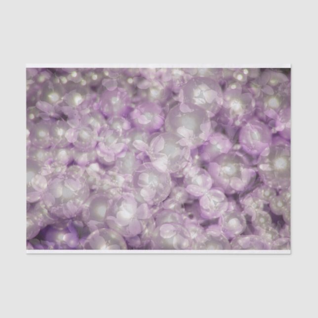 Papier Mousseline Perles et pétales (Recto)
