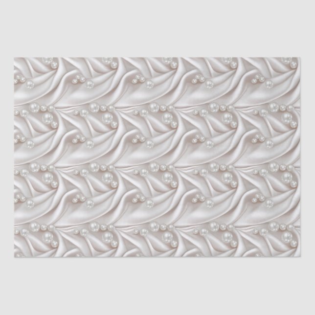 Papier Mousseline Perles & Satin (Recto)