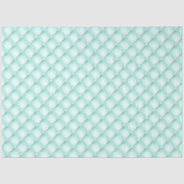 Papier Mousseline Perles touffetées de menthe (Recto)