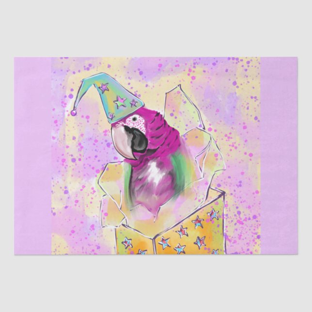 Papier Mousseline Perroquet (Recto)