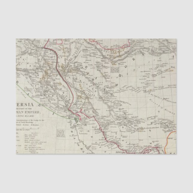 Papier Mousseline Perse, empire de tabouret (Recto)