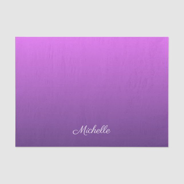 Papier Mousseline Personalisé violet ombre (Recto)
