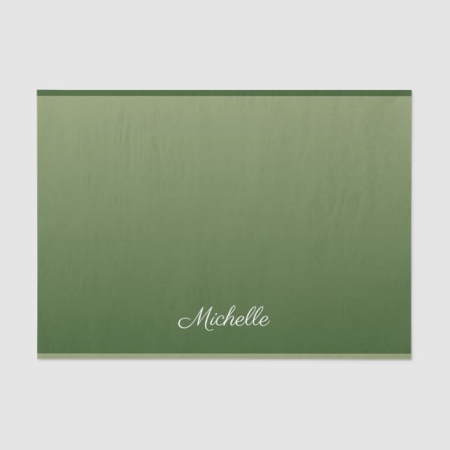 Papier Mousseline Personalized green (Recto)