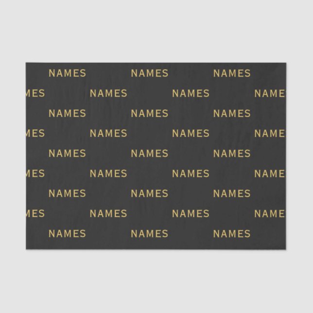 Papier Mousseline Personalized With Last Name or Nickname on Them (Recto)
