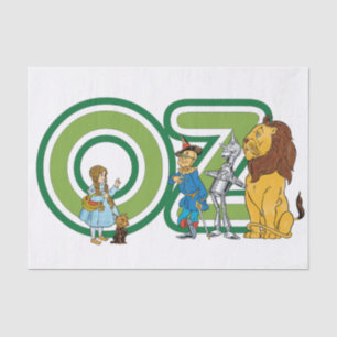 Papier Mousseline Personnages vintage du Magicien d'Oz et lettres de
