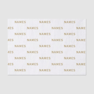 Papier Mousseline Personnalisé avec le nom de famille ou le surnom