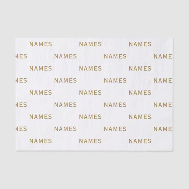 Papier Mousseline Personnalisé avec le nom de famille ou le surnom (Recto)