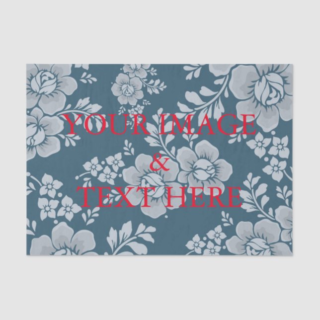 Papier Mousseline Personnalisé Customisé votre propre carte photo (Recto)