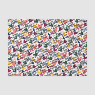 Papier Mousseline Personnalisé Joyeux Valentines I Love You Heart Mo