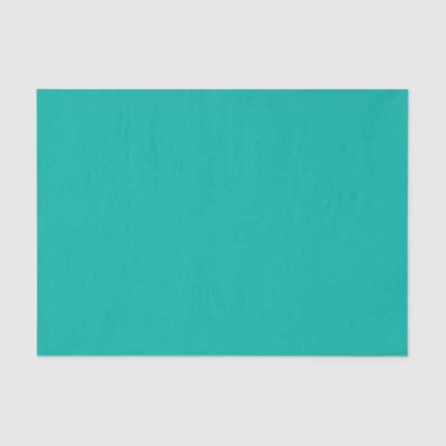 Papier Mousseline Personnalisé Moderne Élégant Turquoise Bleu Vert C (Recto)