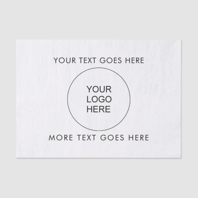 Papier Mousseline Personnalisé Moderne Simple Modèle Votre Logo Ici (Recto)