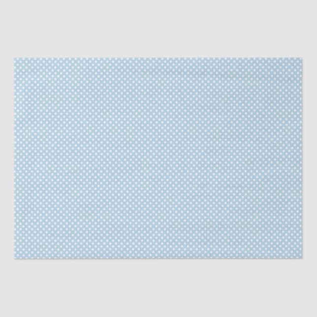 Papier Mousseline Personnaliser bleue et blanche du pois | la (Recto)