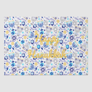 Papier Mousseline Personnaliser HAPPY HANOUKKA Holiday Tissue Paper