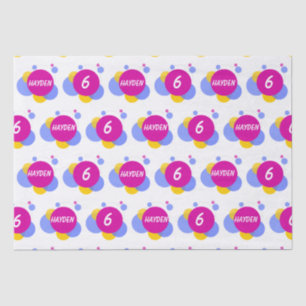 Papier Mousseline Personnaliser le nom et l'âge répétés des enfants