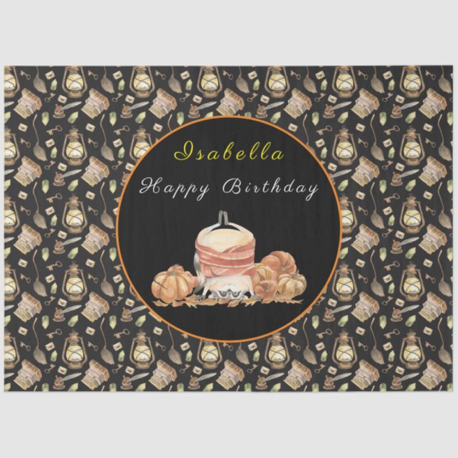 Papier Mousseline Personnaliser raccoon amusant Texte et couleur (Recto)