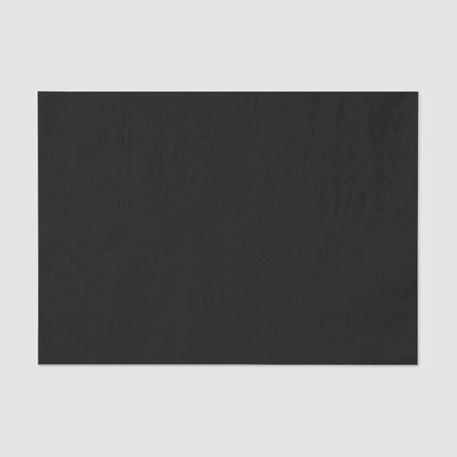 Papier Mousseline Personnaliser simple Noir couleur solide (Recto)