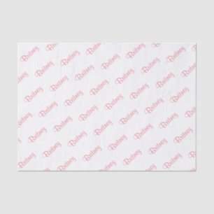 Papier Mousseline Personnalisez : Thème rose nommé de fête