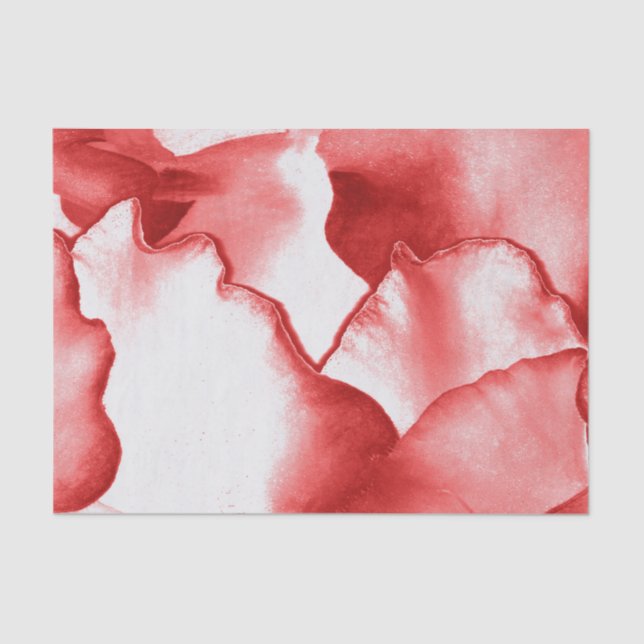 Papier Mousseline Pétales de fleurs rouges (Recto)