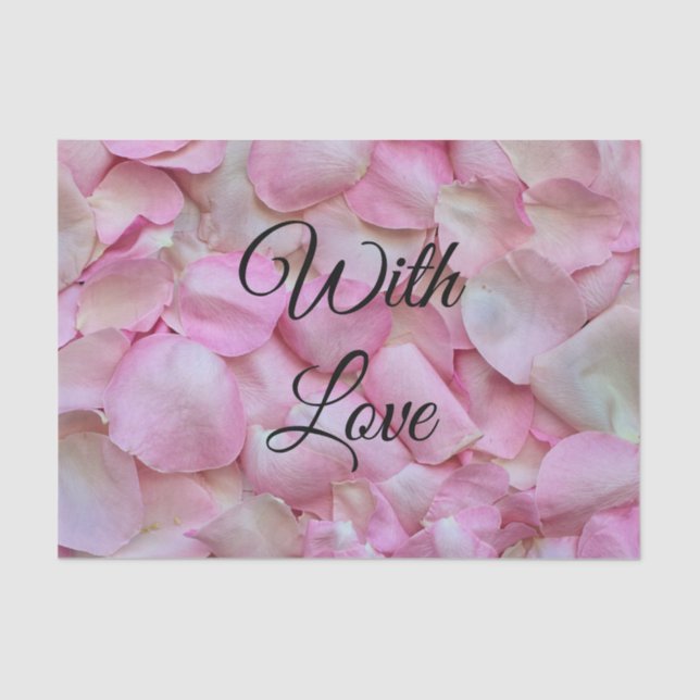 Papier Mousseline Pétales de rose rose Floral (Recto)