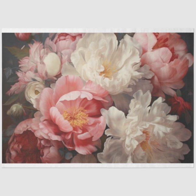 Papier Mousseline Pétales et fleurs (Recto)