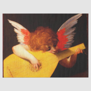 Papier Mousseline PETIT ANGEL JOUER DE LA LUTE Musique Fabriquant Ch