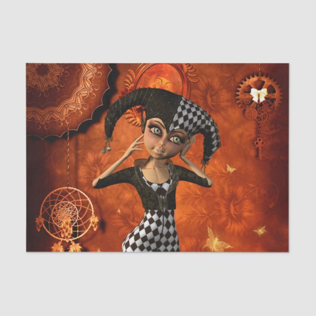 Papier Mousseline Petit arlequin mignon (Recto)