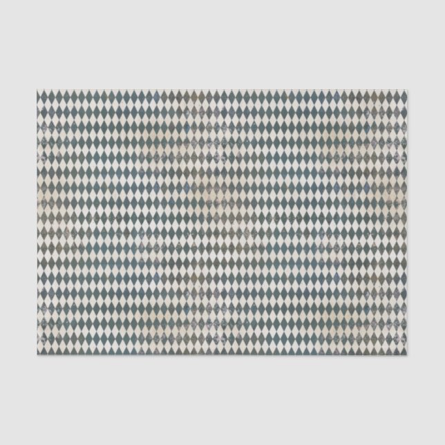 Papier Mousseline Petit Arlequin Vert Diamant (Recto)