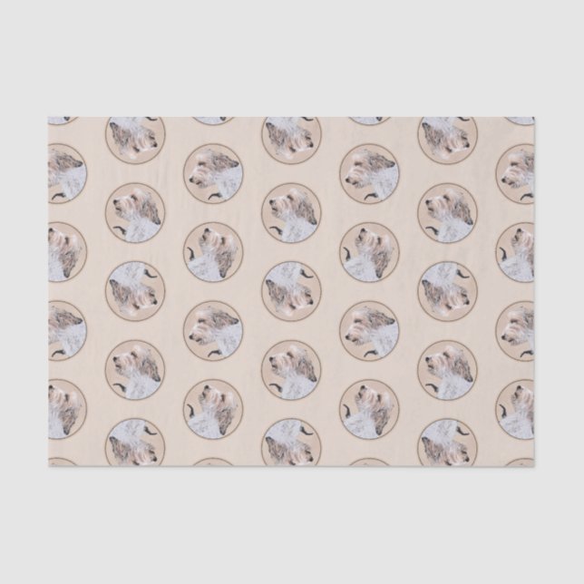 Papier Mousseline Petit Basset Griffon Vendéen Peinture PBGV Chien A (Recto)