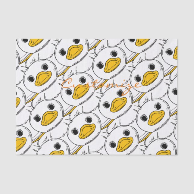 Papier Mousseline Petit canard blanc debout Thunder_Cove (Recto)