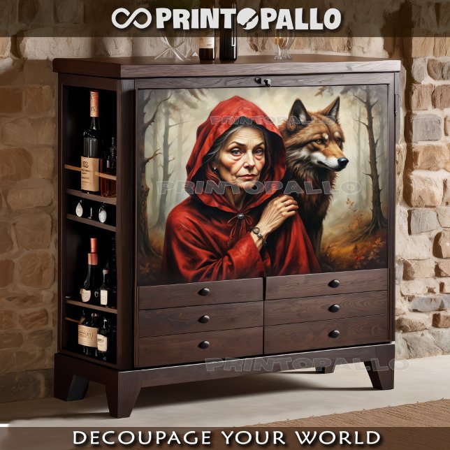 Papier Mousseline Petit chapeau rouge, loup, plusieurs années plus t (Créateur téléchargé)