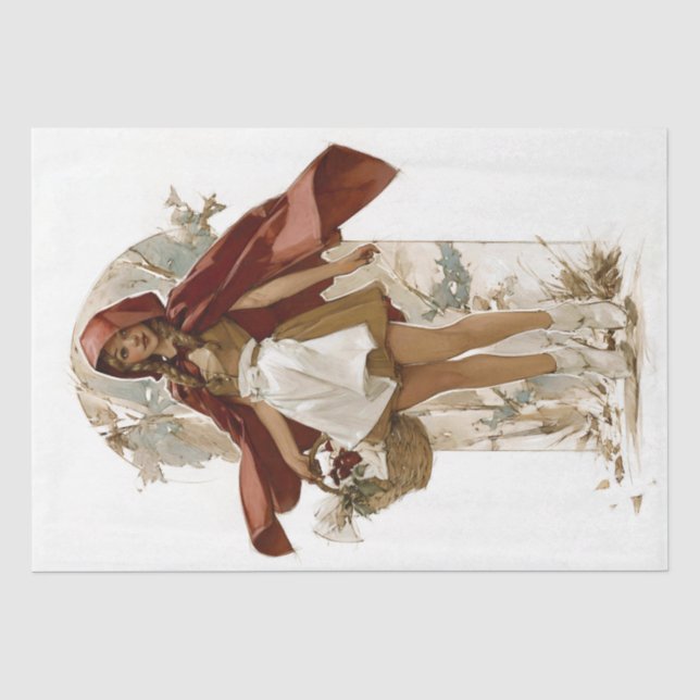 Papier Mousseline Petit chaperon rouge (Recto)